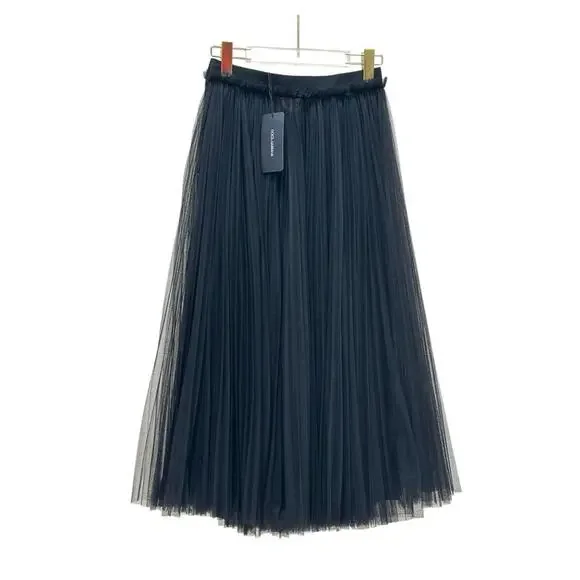 Dolce & Gabbana Black Tulle & Lace Skirt Sz.42 - Picture 2 of 9